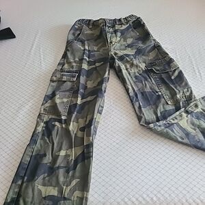 Girls Kids MILITARY CAMOUFLAGE PANTS SIZE 10/11